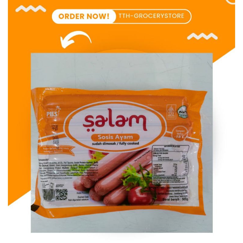 

SALAM SOSIS LONG AYAM ISI 15 500 GR