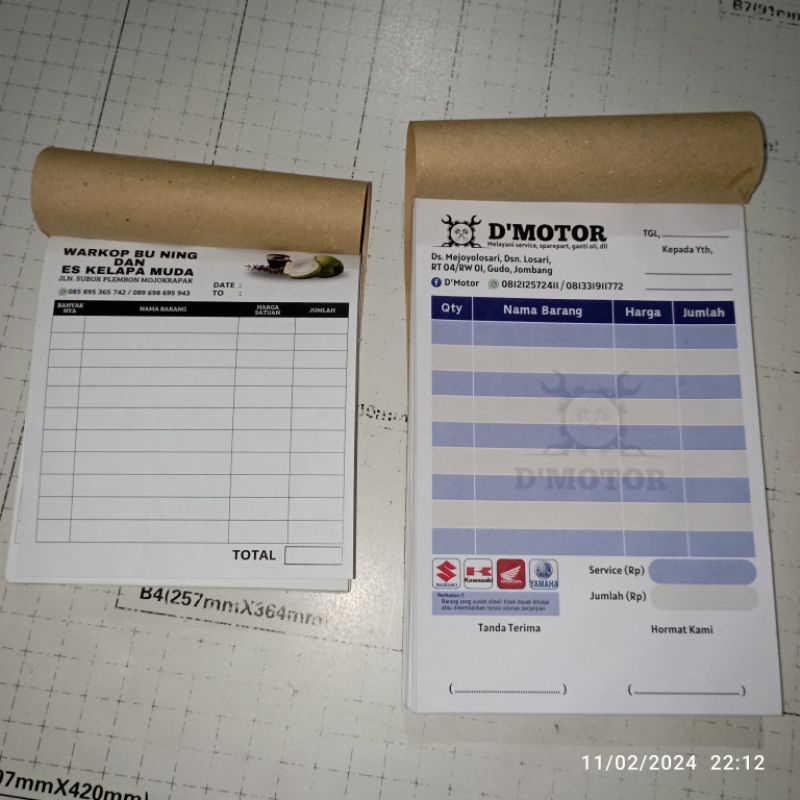 

NOTA CUSTOM | NOTA OLSHOP MURAH