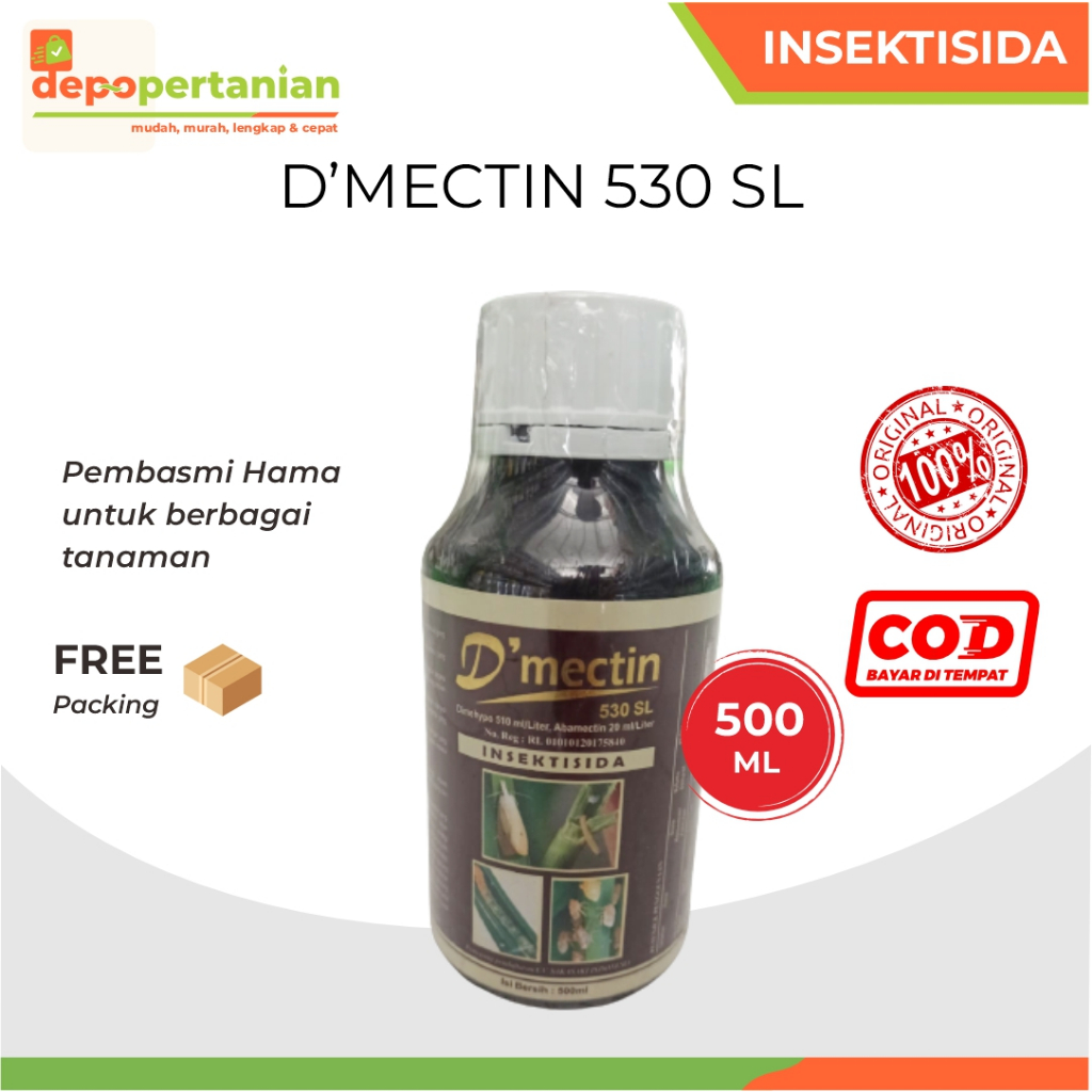 Depo Pertanian - Insektisida DMectin 530 SL 500 ml Dimehipo Abamektin Obat Pembasmi Hama Tanaman