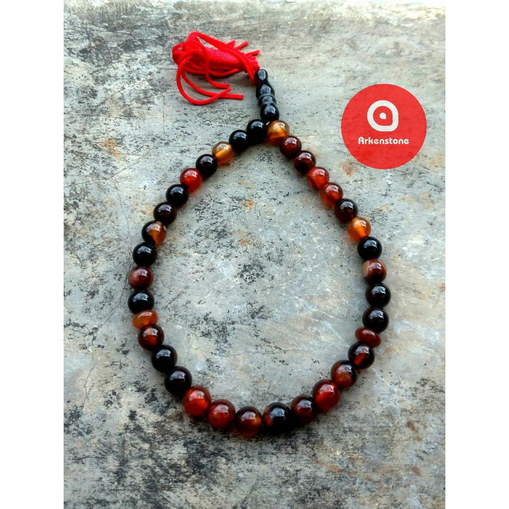 Tasbih Batu Asli Sulaiman Madu Crystal 33 Butir