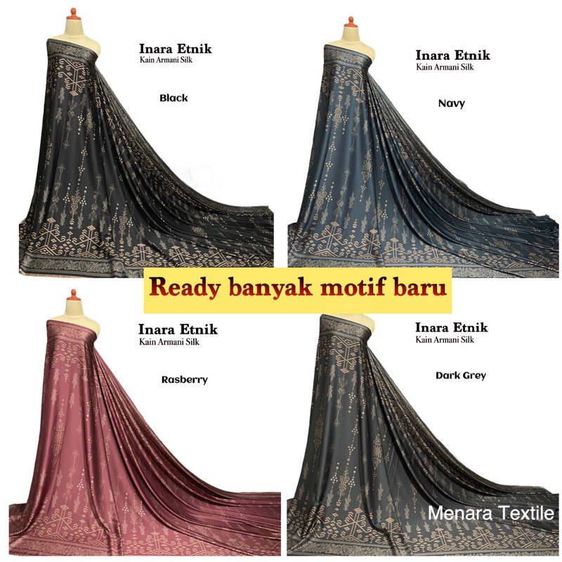 Bahan Kain Armani silk brown ecoprint Premium mewah / armany silk abstrak / kain silk meteran gamis mukena