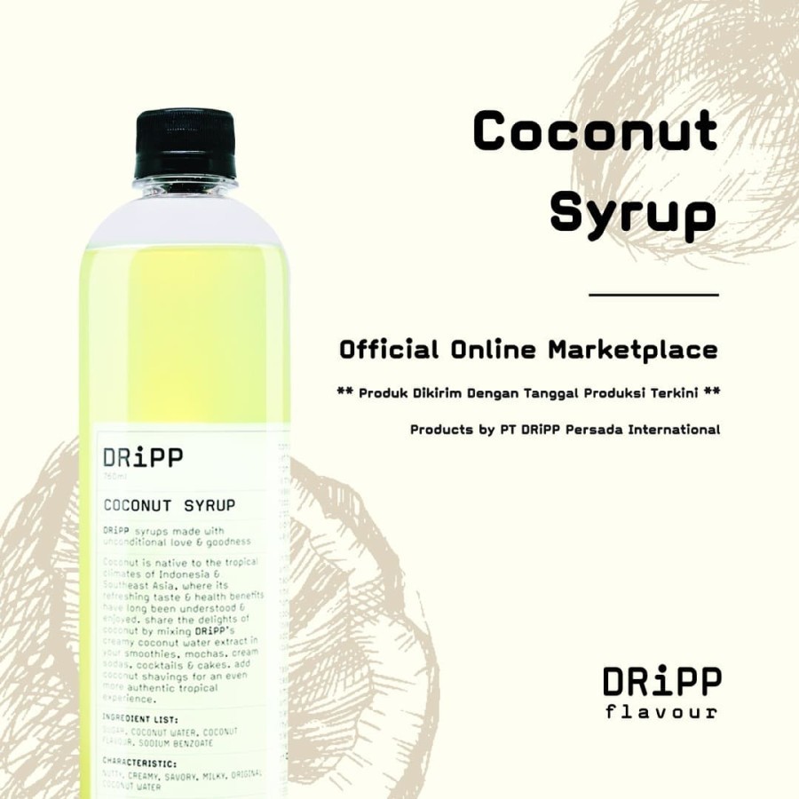 

DRiPP Coconut Flavour Syrup (Sirup Rasa Kelapa)