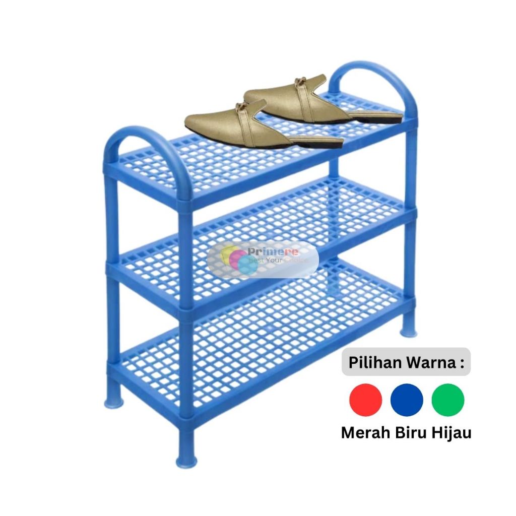 Rak Sepatu Susun Plastik 3 Susun / Rak Sepatu Portable Susun 3 Murah