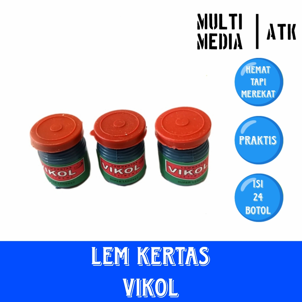 

LEM KERTAS VIKOL 1 PAK ( ISI 24 PCS )