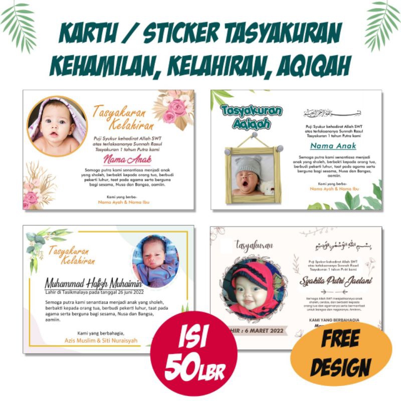 

CETAK LABEL KARTU STICKER TASYAKURAN KEHAMILAN KELAHIRAN AQIQAH MURAH CEPAT BERKUALITAS, LABEL UNTUK DITEMPEL DI DUS MAKANAN