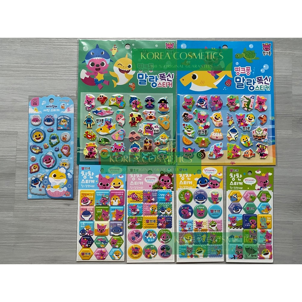 

Stiker pinkfong baby shark premium soft and flufy sticker ori korea