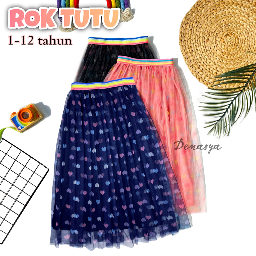 ROK TUTU ANAK PEREMPUAN / ROK TILE PANJANG PREMIUM IMPORT 1-12 TAHUN