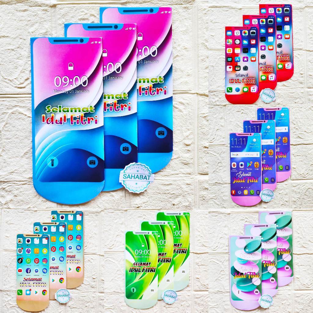 

AMPLOP / ANGPAU LEBARAN ICON IPHONE UKURAN PANJANG ISI 100 LEMBAR