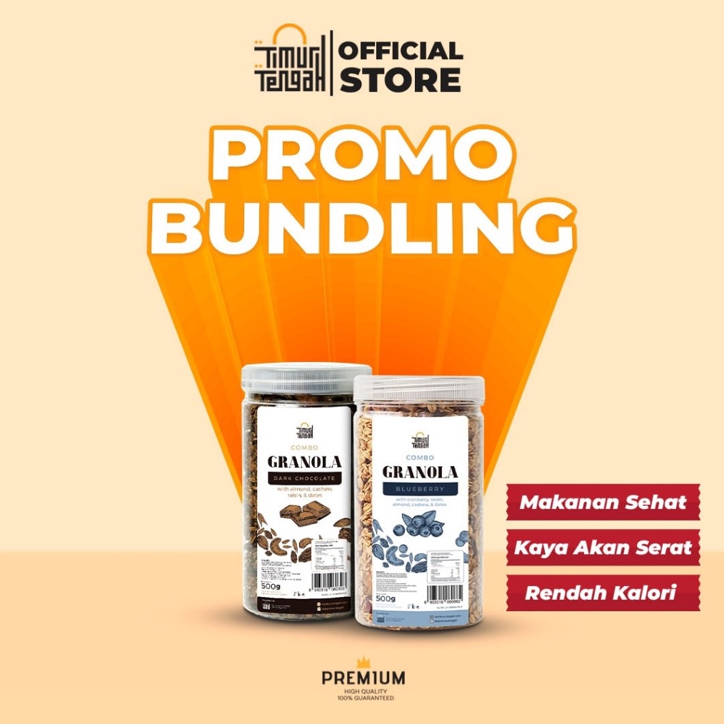 

1212 FLASH SALE Bundling 2 Produk Granola 5gr Kemasan Toples Timur Tengah Sereal Makanan Sehat gas