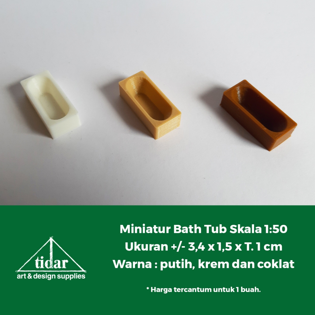 

[MR] AN - Miniatur Bath Tub Kotak Skala 1:50 - Bathup Persegi Panjang