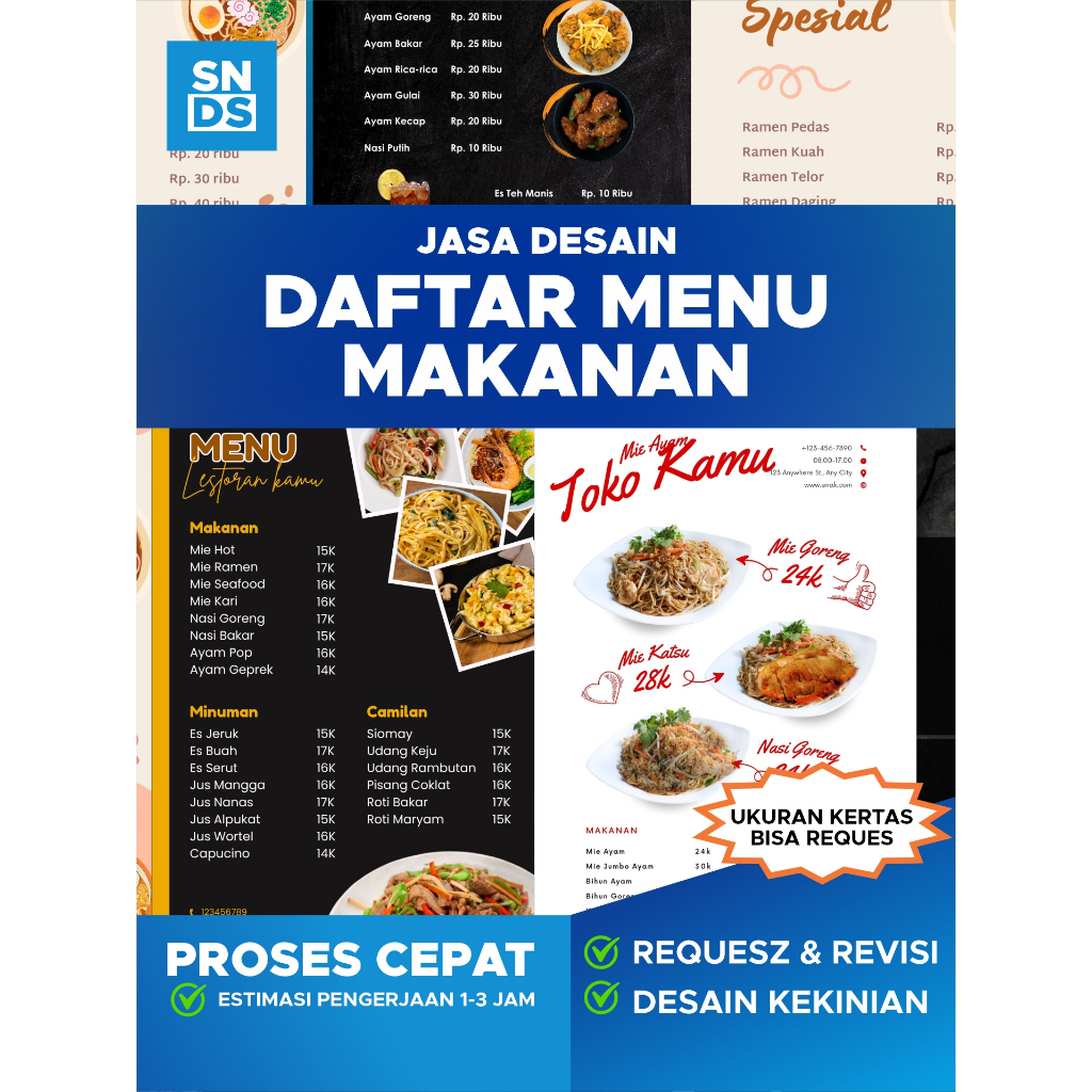 Jasa Desain Menu Makanan Daftar Menu Buat Desain Menu Makanan Minuman Poster Makanan