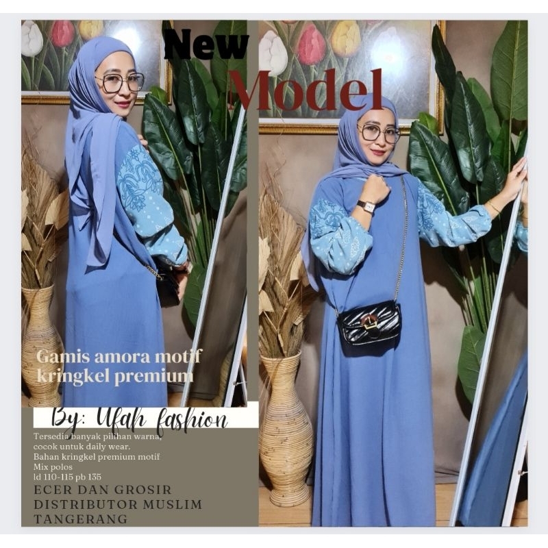 GAMIS AMORA KRINGKEL PREMIUM TERBARU BRAND UFAH FASHION