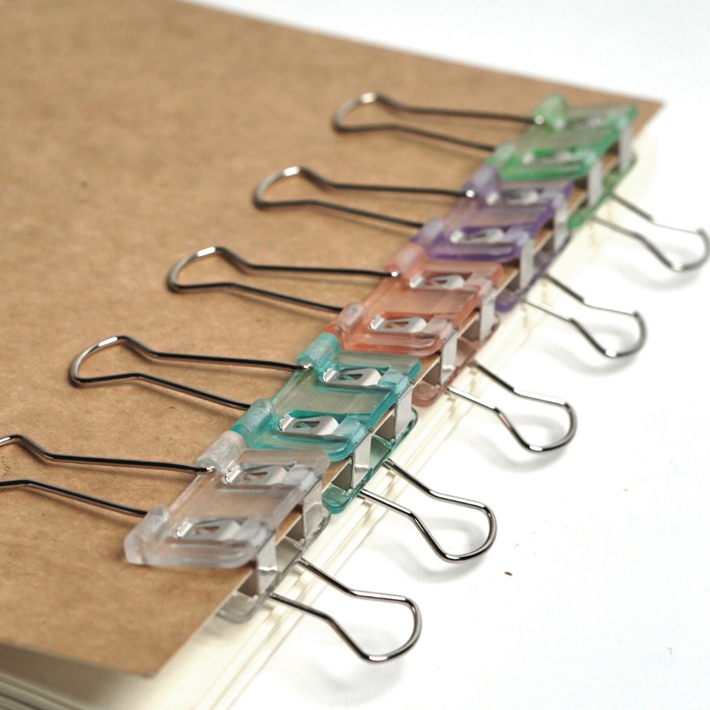 Binder Klip Lucu Aesthetic / Rainbow Binder Clip/Stationary Lucu Aesthetic A_HOME
