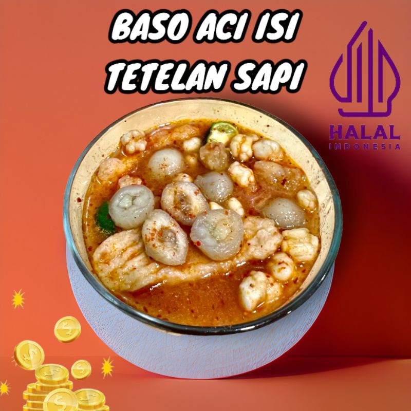 

1212 STOK READY PAKET 1 BUNGKUS BASO ACI ISI TETELAN DAGING