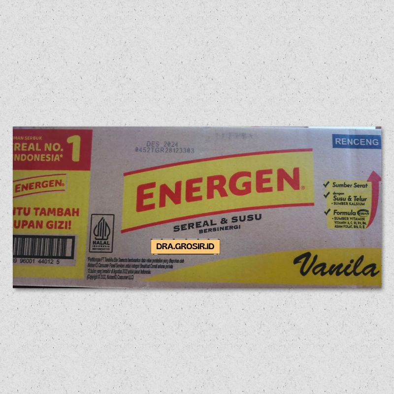 

Energen Vanila, Coklat, Kacang Hijau & Jahe 34G (16 Renceng )