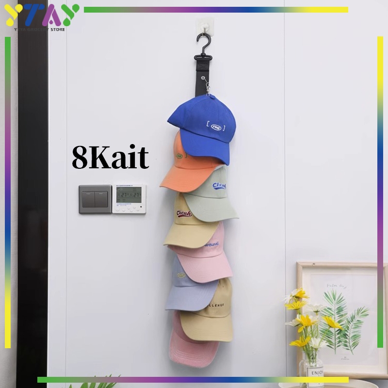 Gantungan Topi Dinding/Rak Topi Tempel Dinding/Holder Topi/Tempat/Display Topi/Display Topi Cap/Hang