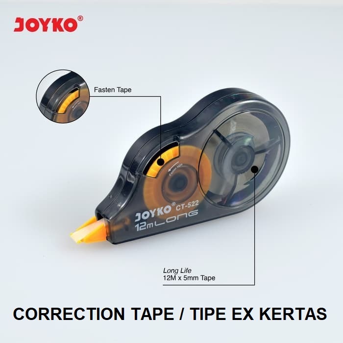 

Correction Tape JOYKO CT-522 Tip Ex Kertas Roll Stipo CT 522 BAGUS CT522 Tipe X MURAH