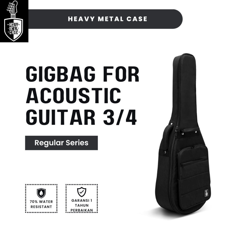 Heavy Metal Case - Gigbag Gitar Akustik 3/4 - Regular Series