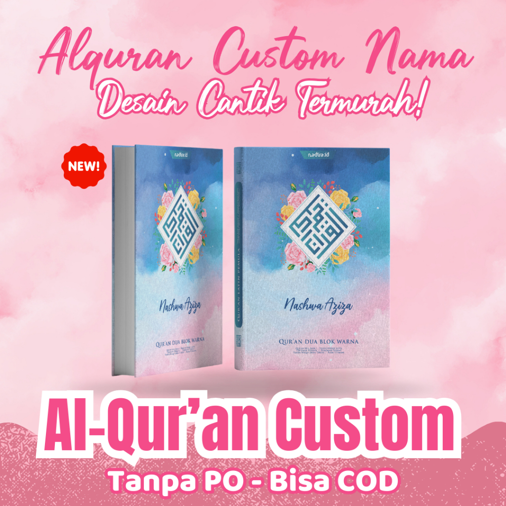 Alquran Custom Nama by nadira.id 2 Blok Warna Al quran Hadiah tanpa PO  | Al Quran Latin dan Terjemah