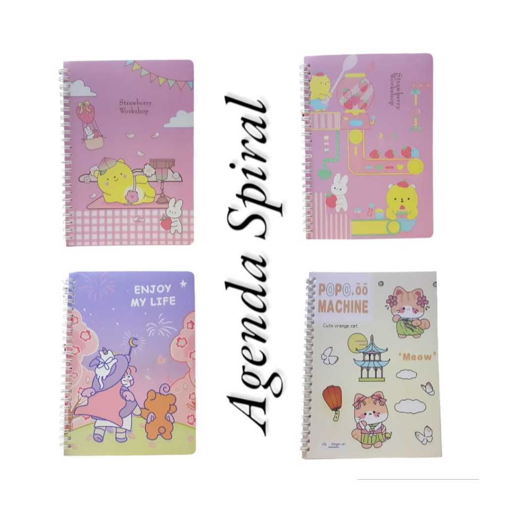 

BUKU TULIS SPIRAL HARD COVER UKURAN A5 KARAKTER KARTUN ISI 88 HALAMAN