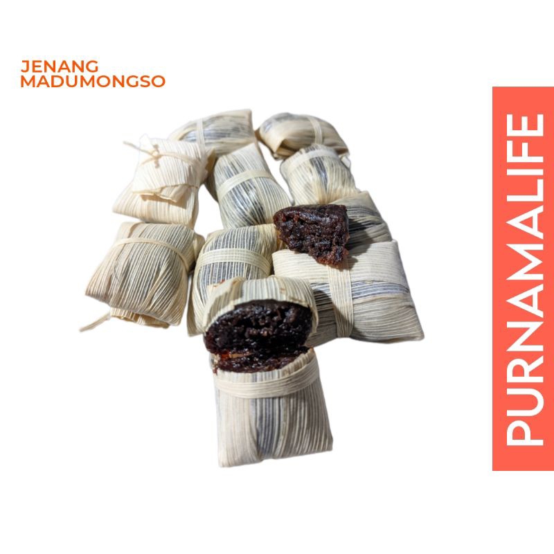 Jenang MADUMONGSO 80gr kemasan klobot jagung l Jenang Ketan Hitam Manis LEGIT NO NGLETIS