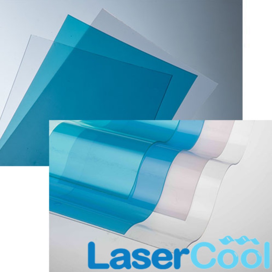 Atap PVC Transparan Anti UV | atap PVC Laser cool Roma / Greca