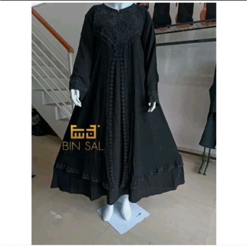 BEST SELLER ABAYA ORI SAUDI BINSAL BELAH SALWA