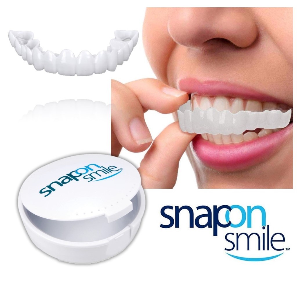 Snap On Smile Gigi Palsu 1 Set Atas Bawah - Gigi Palsu Silikon penambal gigi