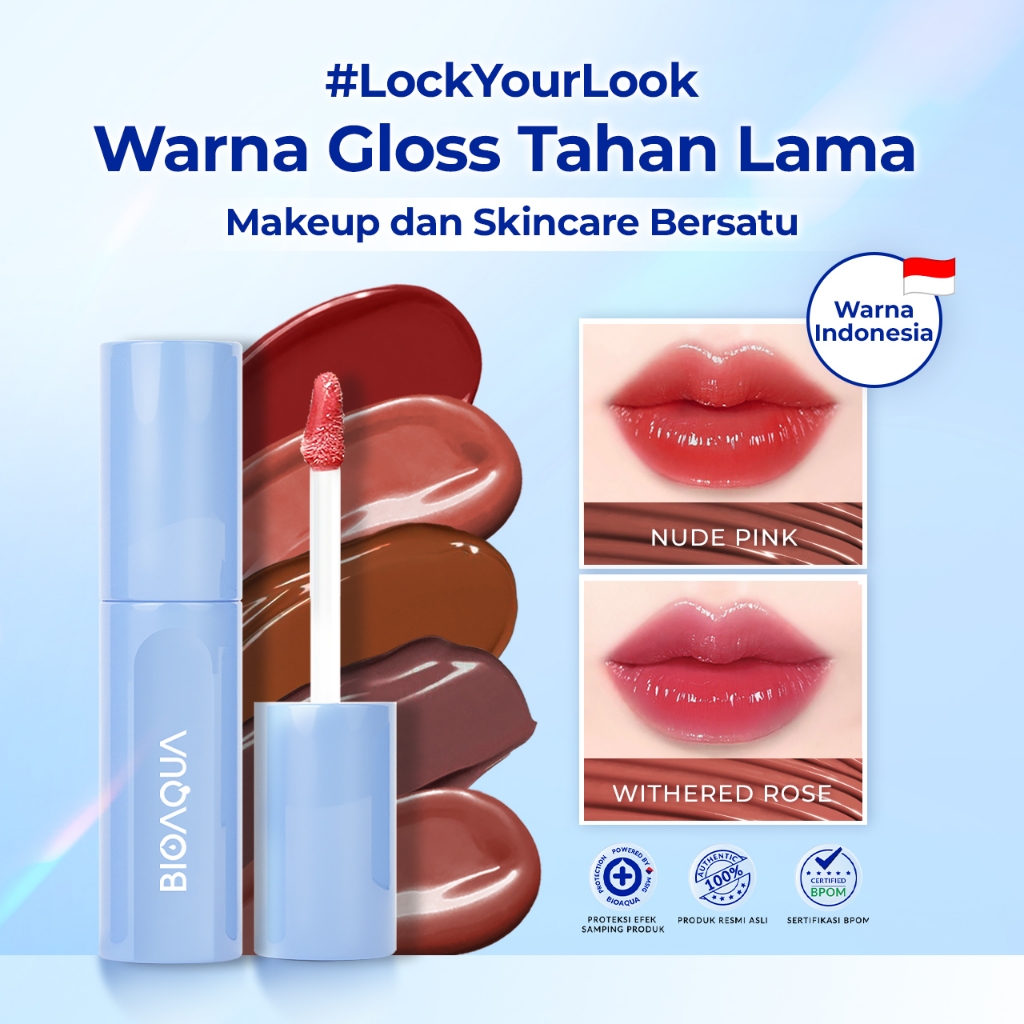	 BIOAQUA Liptint Fantastic Me Glossy / Darling Me Matte Lip Tint Pelembab Lip Gloss Lembut Tahan Lama Stain 12 hours Lip Gloss Tint	