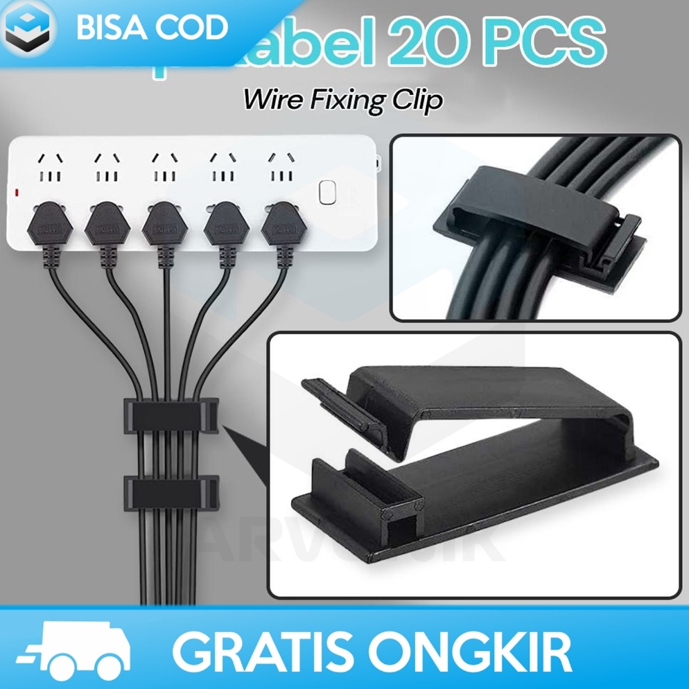 ART G57Y PERAPIH KLIP KABEL TEMPEL DINDING 2PCS FC3 NILON PEREKAT TEMBOK