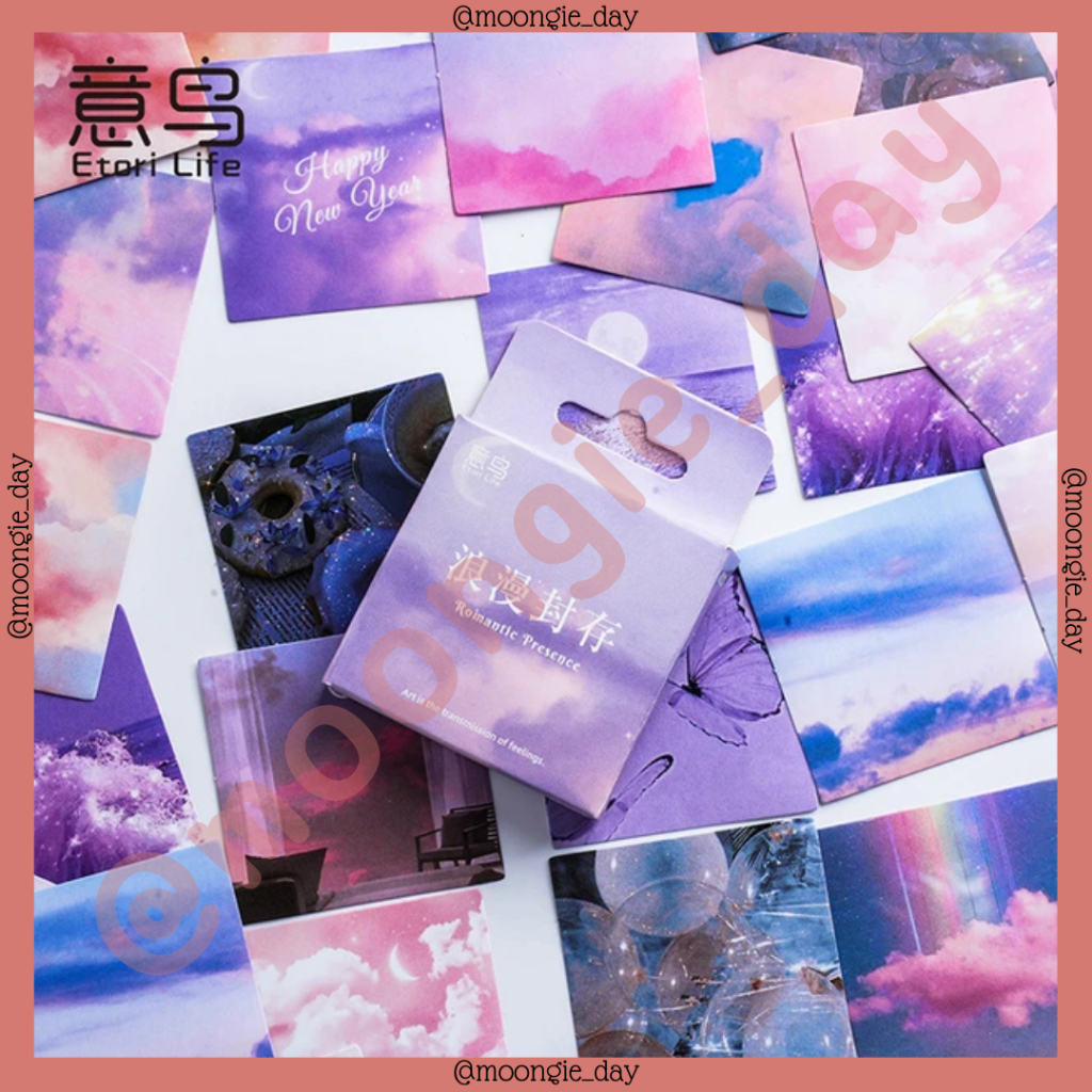

45 PCS/BOX STIKER KERTAS TEMA PURPLE AESTHETIC ROMANTIC PRESENCE UNGU PEMANDANGAN BULLET JOURNAL JURNAL DIY DIARY LUCU MURAH POLAROID DECO