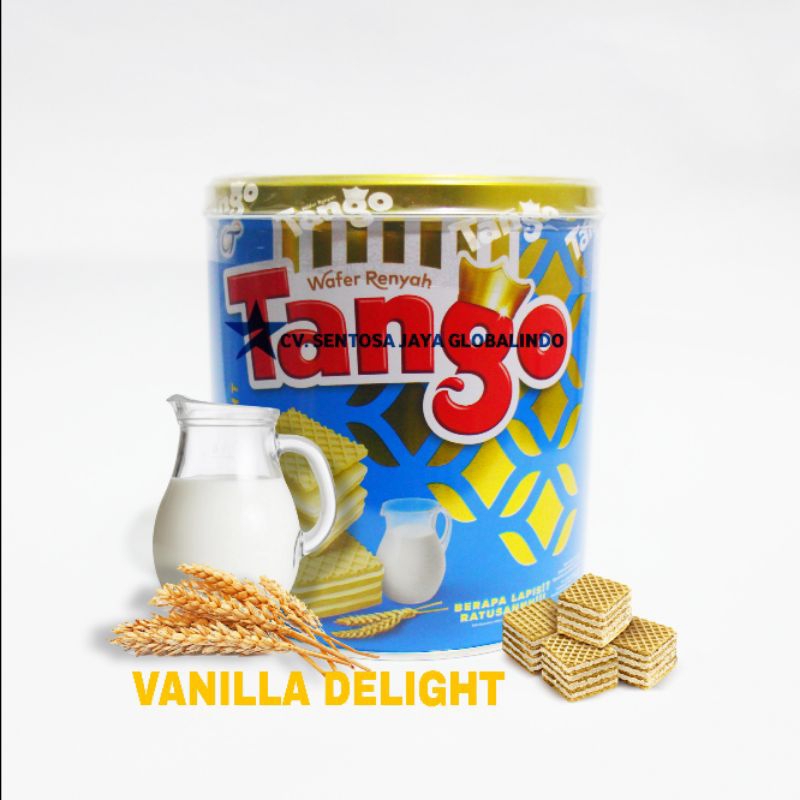 

Wafer Tango Rasa Susu Vanila Kaleng | Vanilla Delight