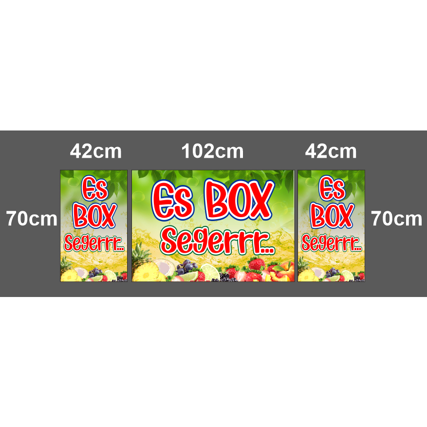 CUSTOM BANNER ROMBONG / BOOTH 1 PAKET (ES BOX)