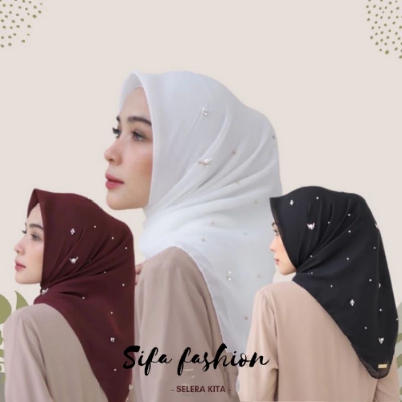 RAYA SQUARE | HIJAB RAYA BAHAN VOAL PREMIUM| Raya payet Swarovski Paris premium tebal