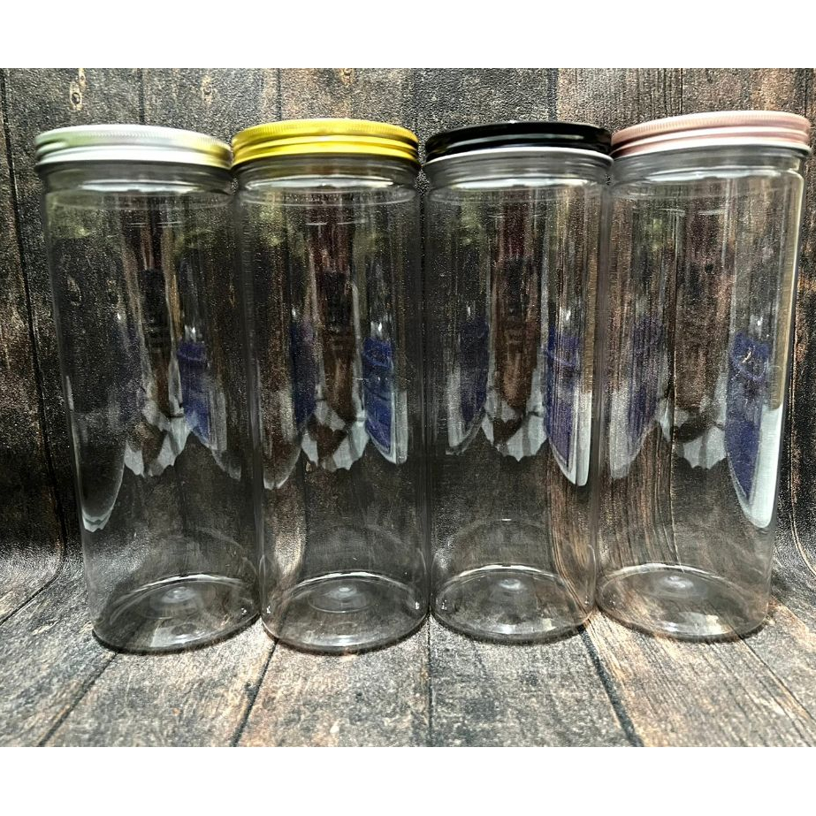 toples plastik 1500ml alumunium / toples tabung alumunium 1500 ml ( Bisa Satuan )