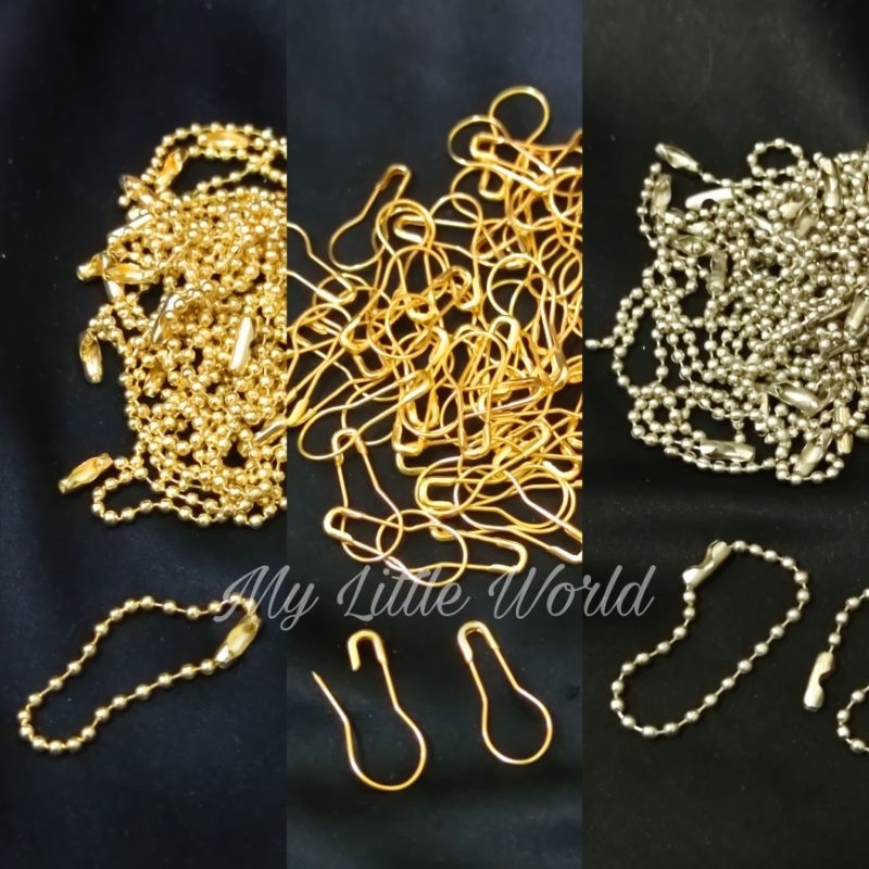 Rantai Kuku Biji Lada Silver Gold Peniti Bohlam Peniti Labu untuk Hang Tag Hampers Suvenir