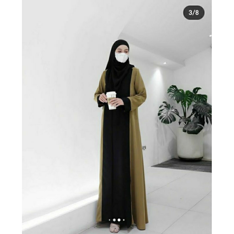 Preloved HANNA Abaya Green Tea by. Evolvere.id Size L