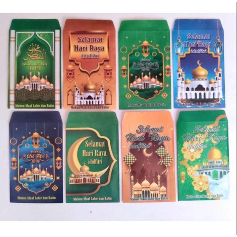 

Amplop atau angpau lebaran motif MASJID Isi 10 Lembar