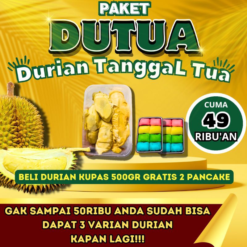 

Durian Kupas Medan 500gr Premium Gratis Pancake Durian Medan 2 Pcs