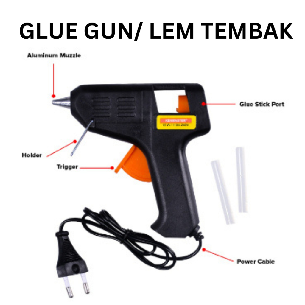Glue gun Kenmaster/Pistol Lem Tembak/Hot Melt Glue Gun/Glue Gun/Lem Tembak/Kenmaster/ glue/ glue sti