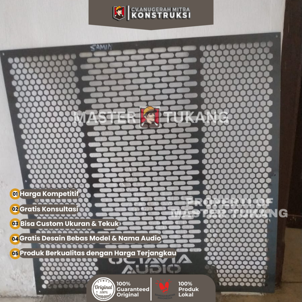 MASTER TUKANG - GRILL SOUND SYSTEM CUSTOM BOX SPEAKER LINE ARRAY 4 INCHI