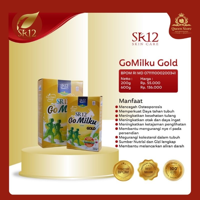 

Gomilku Gold SR12 Herbal Susu Go milku Etawa Bubuk Untuk Kesehatan Tulang