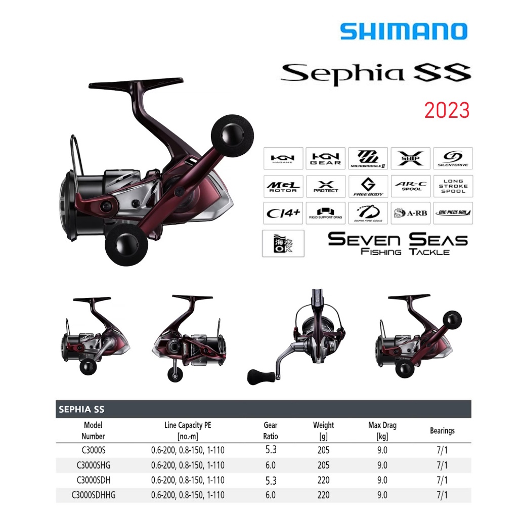 Shimano Sephia SS 2023 Squid Cumi Eging Reel Pancing