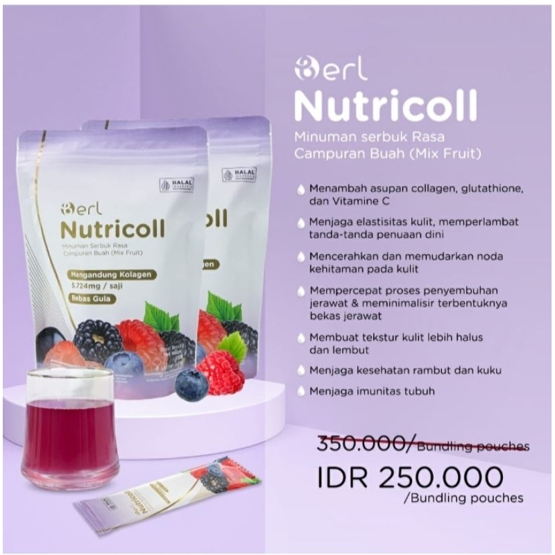 Nutricoll collagen /Minuman serbuk collagen/Collagen Berl/Minuman kesehatan/Collagen halal