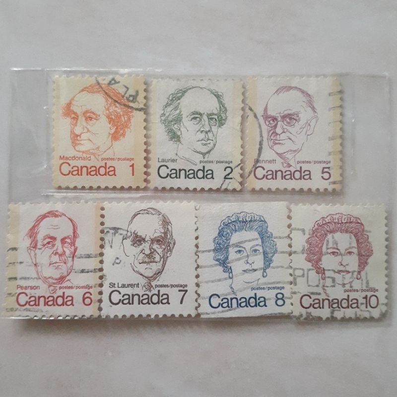 

(A) Perangko Kanada Caricature Definitives 1973-1976 Tahun 1973-1976 set 7pcs