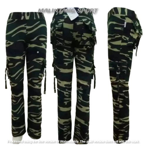 celana senam kargo loreng yovis sport / celana senam loreng wanita