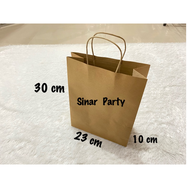 

Tas kertas coklat polos ukuran sedang