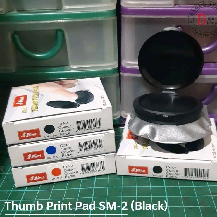 

RB Thumb Print Pad SHINY SM 2A SM-2A SM2A Cap Jempol Sidik Jari Notaris Fingerprint pad