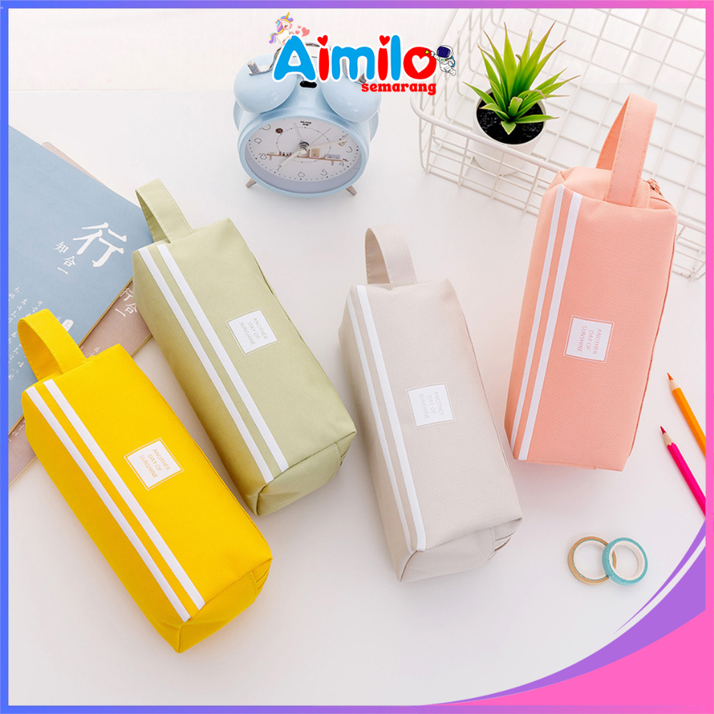 

Aimilo Kotak Pensil Dual Zipper Pouch | Kotak penyimpanan serbaguna