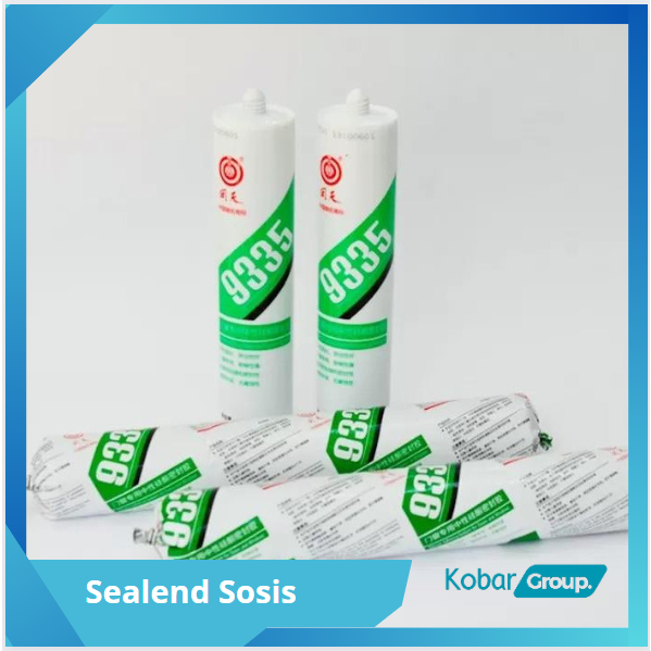 Sosis Sealant/Huitian 9335/SILICONE SEALANT - Hitam dan Putih - Hitam
